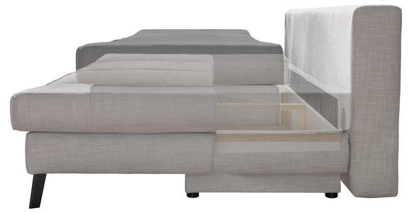 SCHLAFSOFA in Grün Textil - Schwarz/Grün, Design, Textil/Metall (200/85/90cm) - Xora