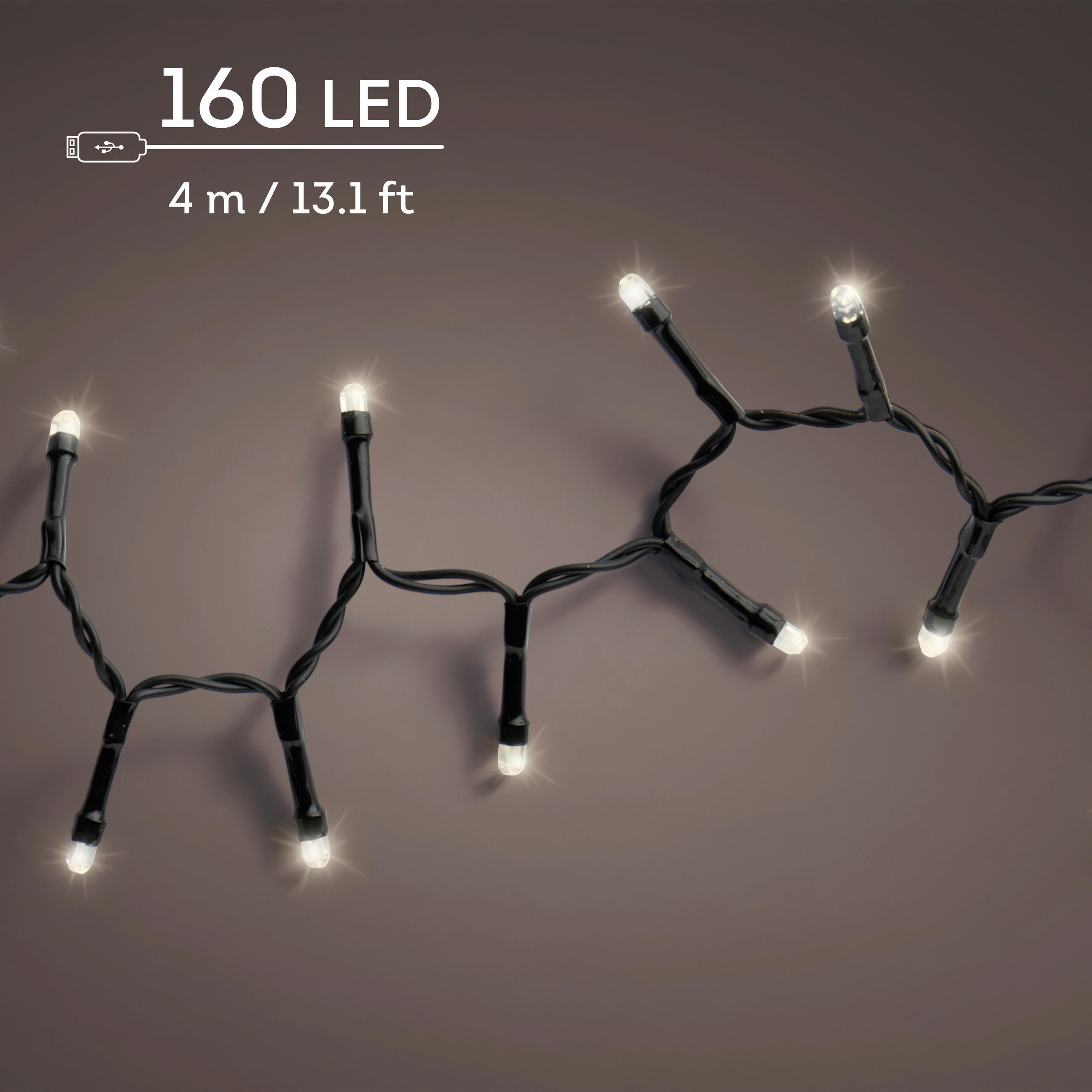 LICHTERKETTE - Schwarz, Basics, Kunststoff (400/2/2cm)