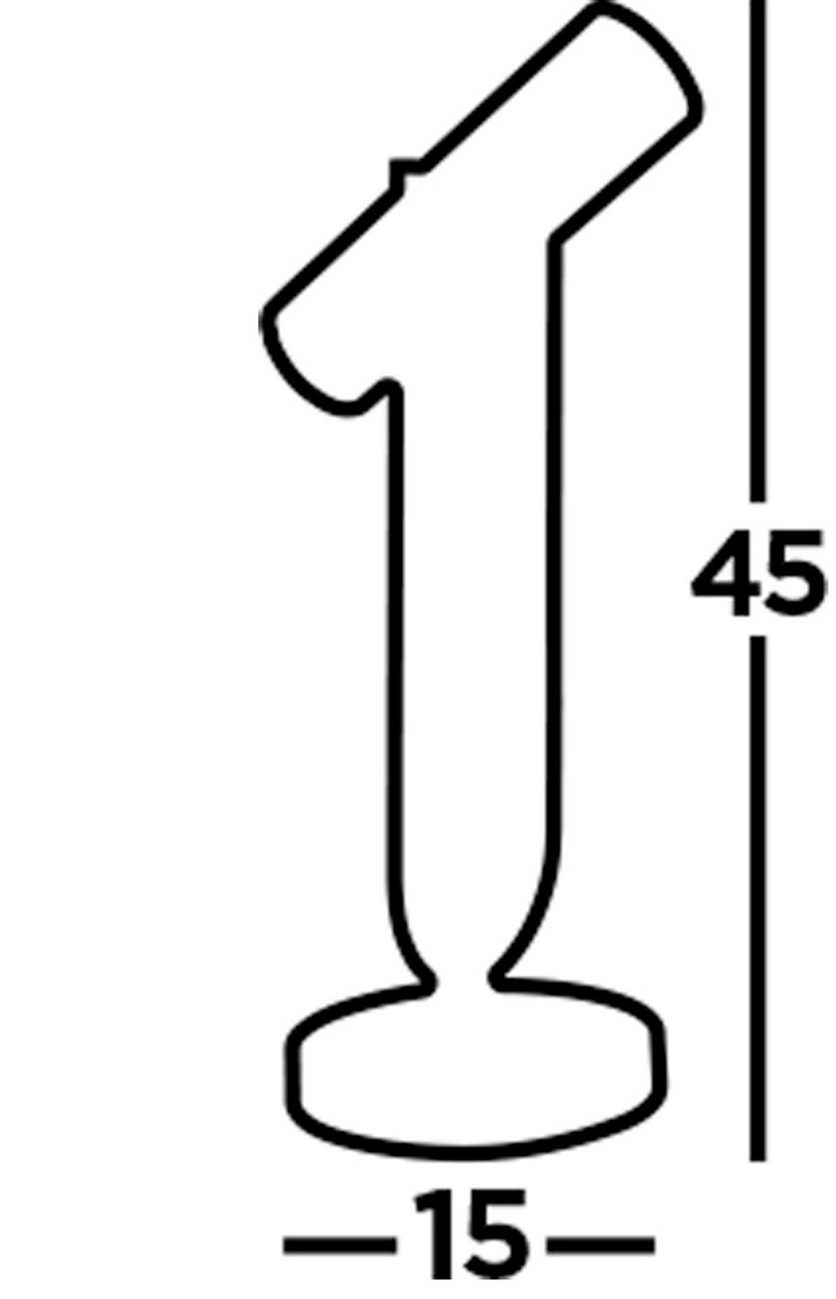 TISCHLEUCHTE 15/19/45 cm   - Schwarz, KONVENTIONELL, Metall (15/19/45cm)
