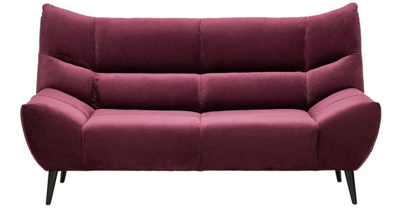 2-SITZER-SOFA Mikrofaser Weinrot  - Weinrot/Schwarz, Design, Textil/Metall (193/106/101cm) - Xora