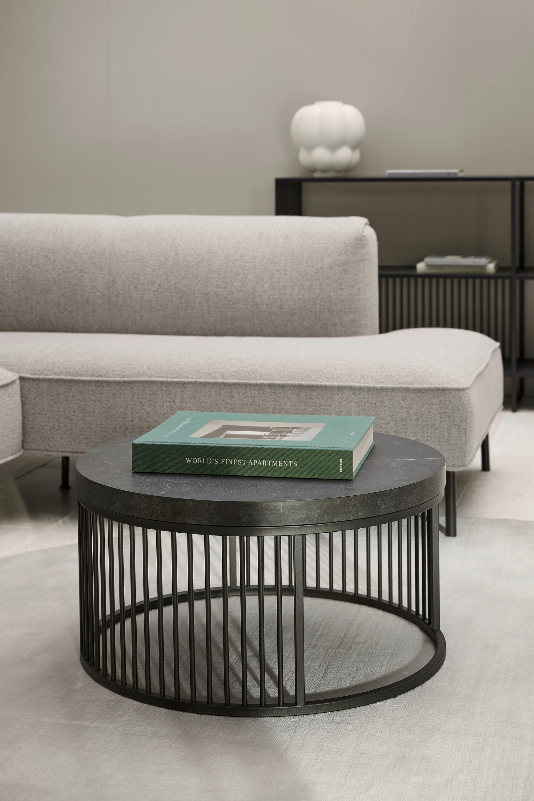 COUCHTISCH 65/65/35 cm rund Schwarz  - Schwarz, Design, Holzwerkstoff/Metall (65/65/35cm)