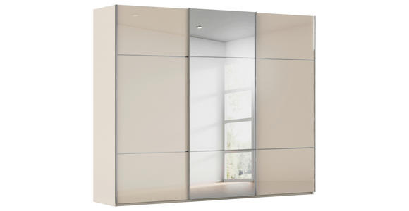 SCHWEBETÜRENSCHRANK 271/223/68 cm 3-türig Champagner - Chromfarben/Champagner, KONVENTIONELL, Glas/Holzwerkstoff (271/223/68cm) - Novel