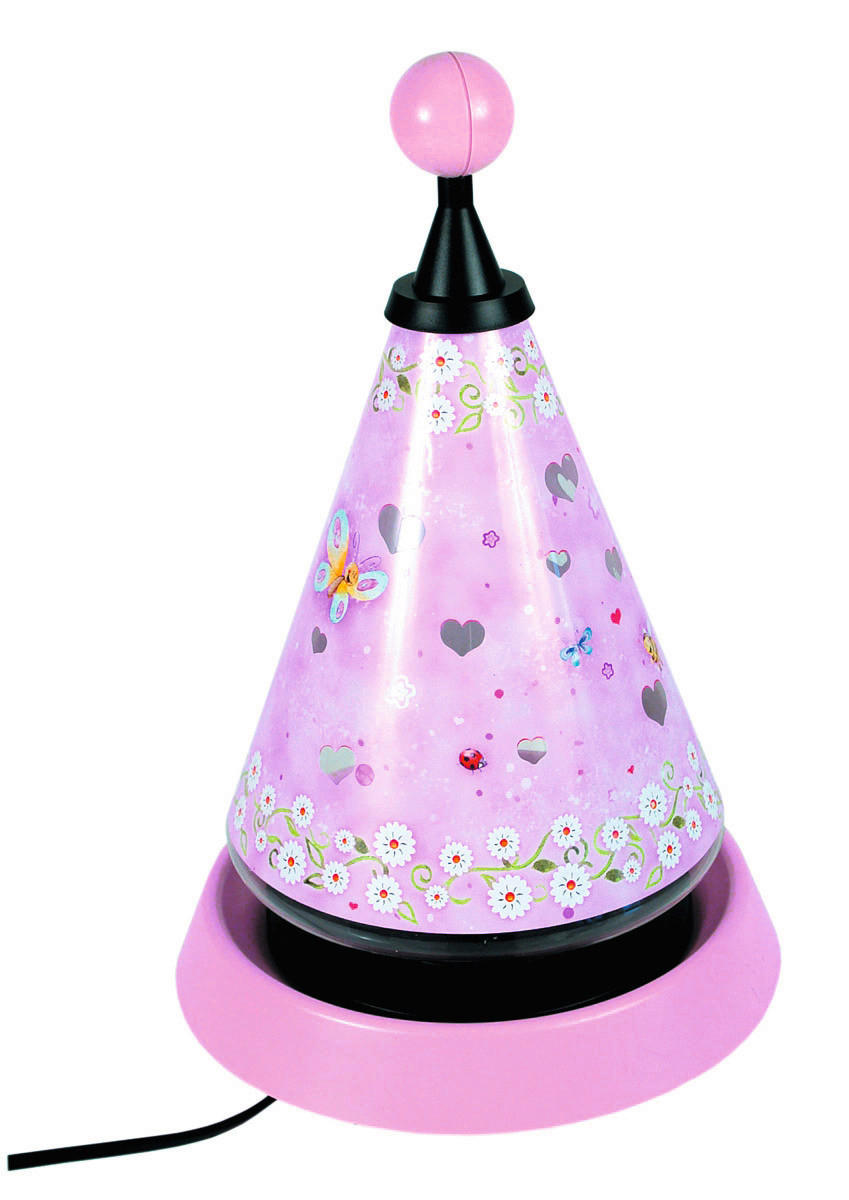Tischlampe Carousel Margeriten Mulitcolor/rosa Für Kinder