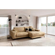 ECKSOFA in Flachgewebe Gelb  253/177 cm  - Gelb/Schwarz, Design, Textil/Metall (253/177cm) - Dieter Knoll