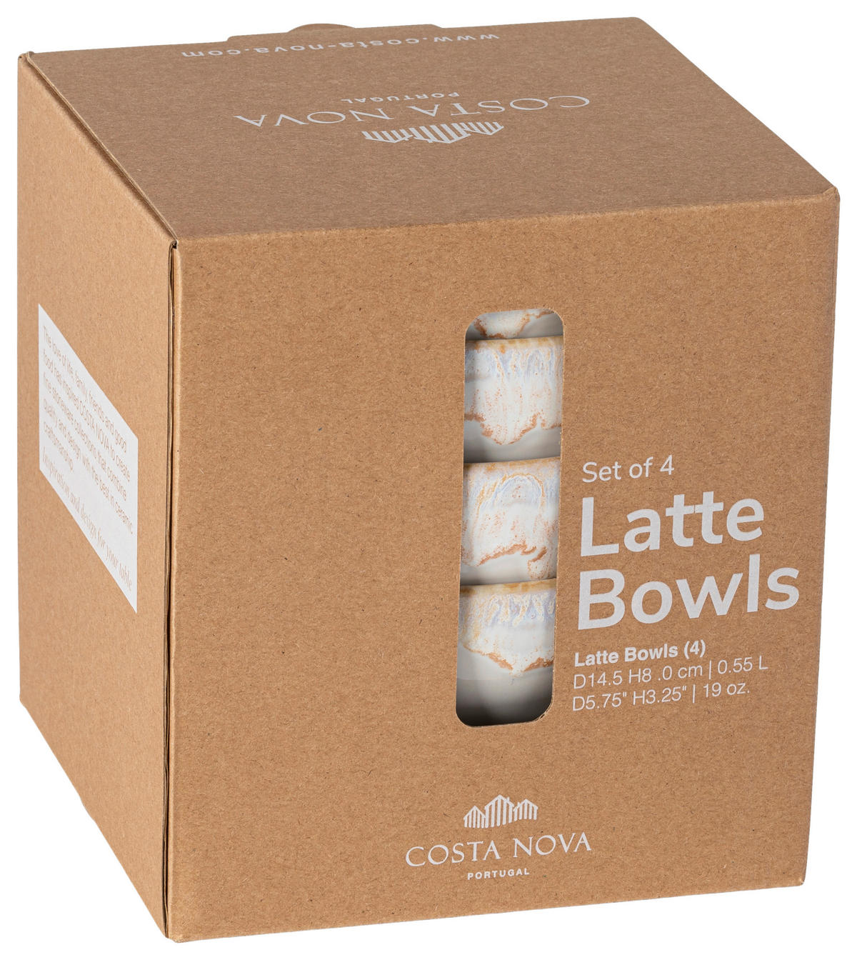 SCHÜSSELSET GRESPRESSO 4-teilig  - Weiß, Basics, Keramik (15/8cm) - Costa Nova