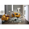 2-SITZER-SOFA in Leder Currygelb  - Currygelb/Schwarz, Design, Leder/Metall (162/79/104cm) - Emilio Belluti