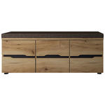 GARDEROBENBANK  in 120/48/38 cm  - Eichefarben/Graubraun, KONVENTIONELL, Kunststoff/Textil (120/48/38cm) - Xora