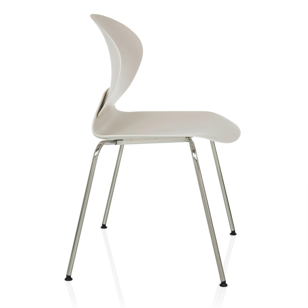 BESUCHERSTUHL  in Weiß  - Silberfarben/Weiß, MODERN, Kunststoff/Metall (56/80/54cm) - MID.YOU