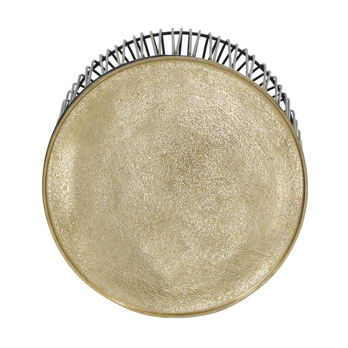 BEISTELLTISCH 41/41/46 cm Schwarz, Goldfarben rund  - Goldfarben/Schwarz, Design, Metall (41/41/46cm) - Boxxx