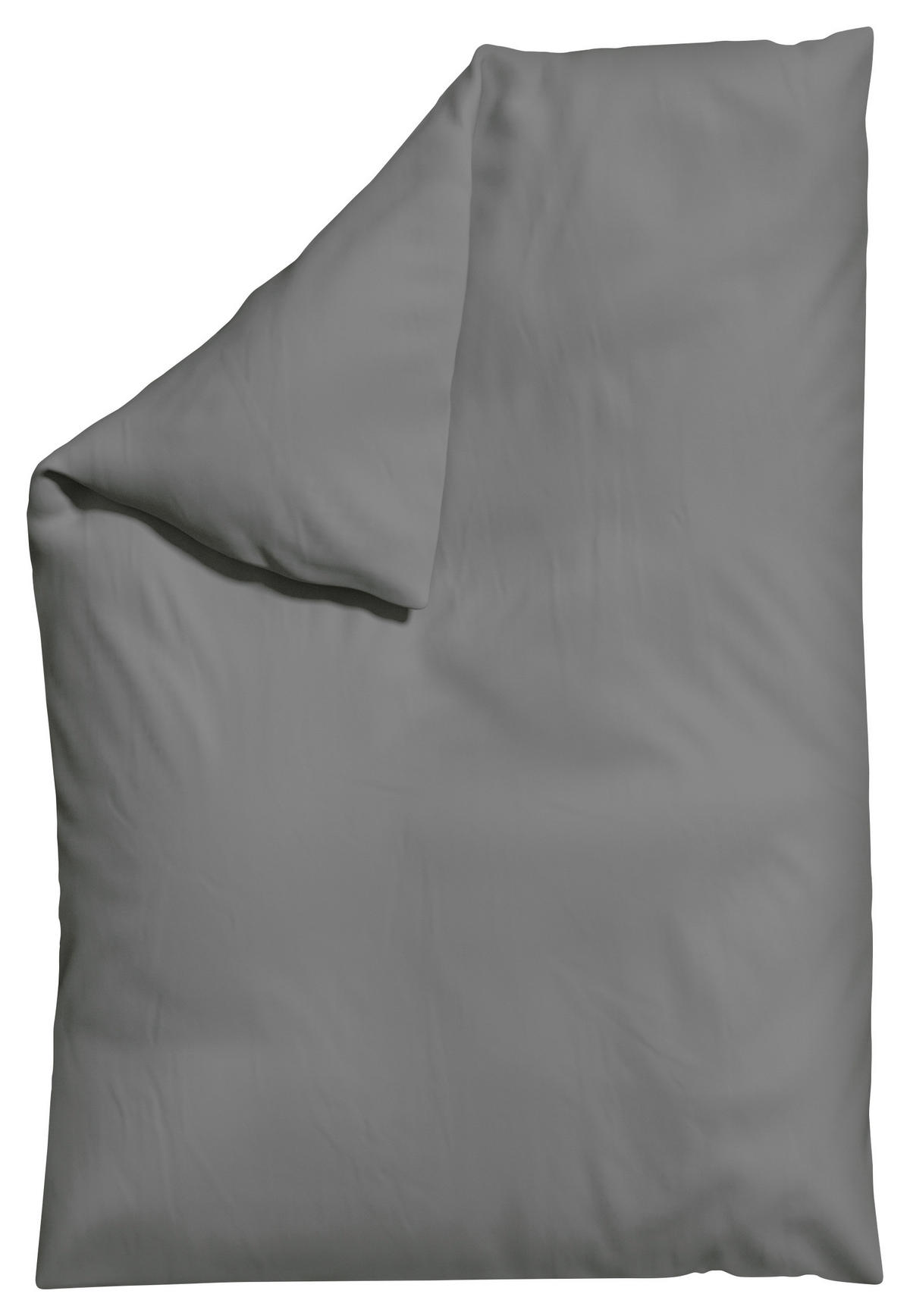 BETTDECKENBEZUG KNITTED JERSEY Jersey 135-140/200 cm  - Grau, Basics, Textil (135-140/200cm) - Schlafgut