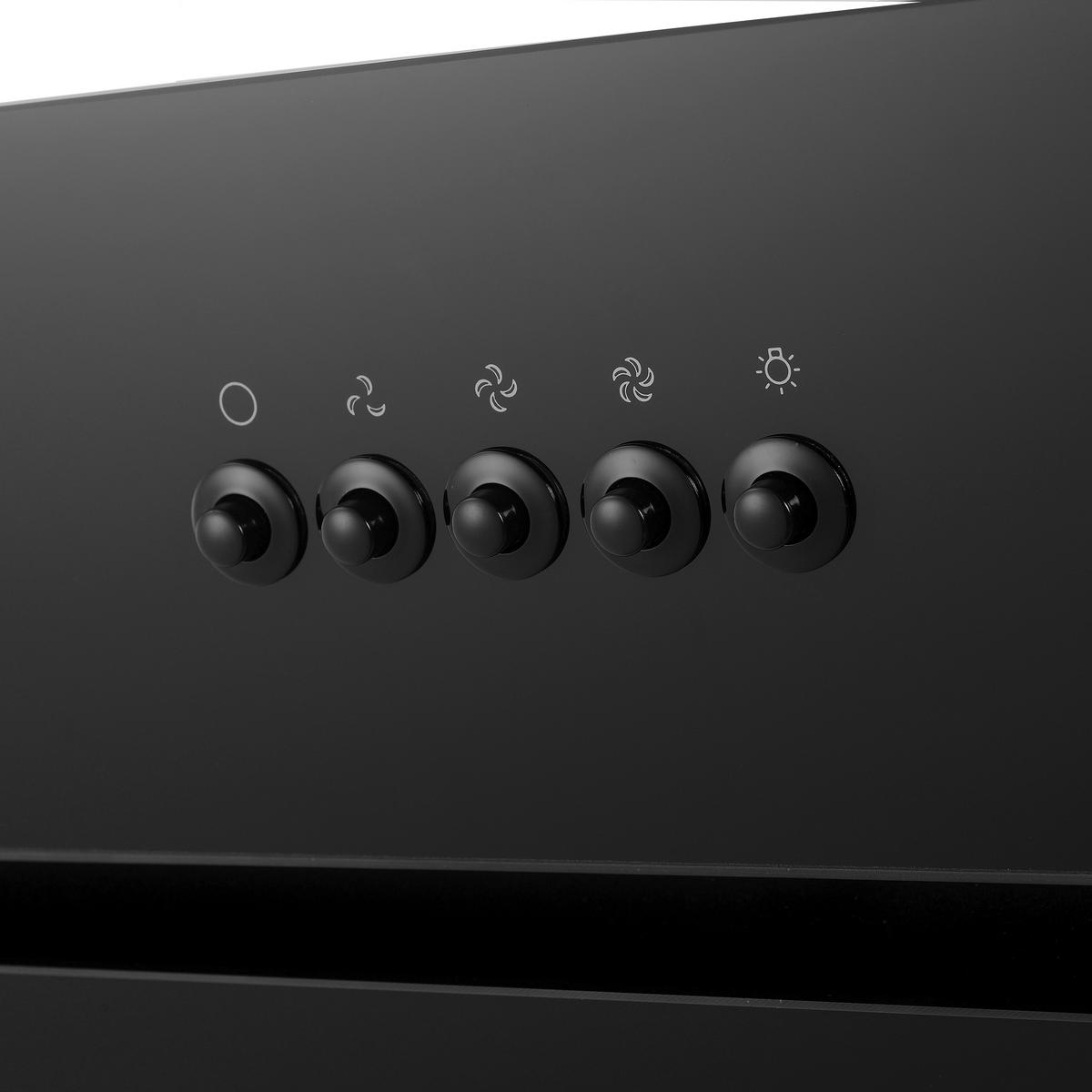 FLÄKTKÅPA CH21060SBZ  - svart, Trend, metall/glas (59,8/72,7-110,7/30,5cm) - Respekta