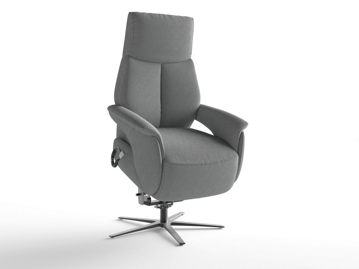 RELAXSESSEL Textil Grau  - Schwarz/Grau, Basics, Textil/Metall (75/110/85cm) - Sit & More