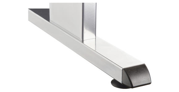 SCHREIBTISCH 160/80/65-85 cm  in Ahornfarben  - Silberfarben/Ahornfarben, KONVENTIONELL, Holzwerkstoff/Metall (160/80/65-85cm) - Venda