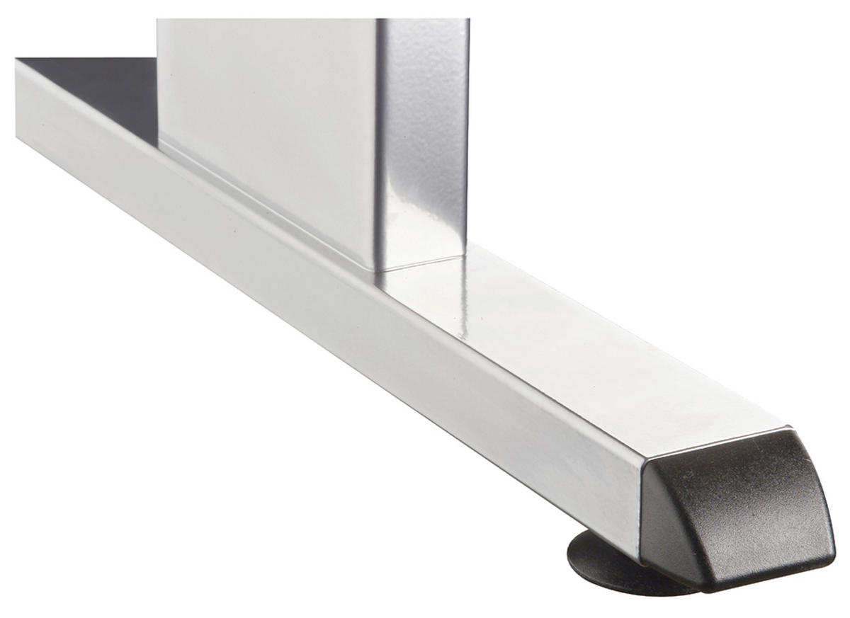 SCHREIBTISCH 160/80/65-85 cm  in Ahornfarben  - Silberfarben/Ahornfarben, KONVENTIONELL, Holzwerkstoff/Metall (160/80/65-85cm) - Venda