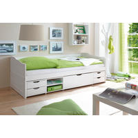 STAURAUMBETT 90/200 cm  in Weiß  - Weiß, MODERN, Holz (90/200cm) - MID.YOU