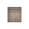 SCHWEBETÜRENSCHRANK 201/236/68 cm 2-türig Weiß  - Alufarben/Weiß, Basics, Glas/Holzwerkstoff (201/236/68cm) - Novel