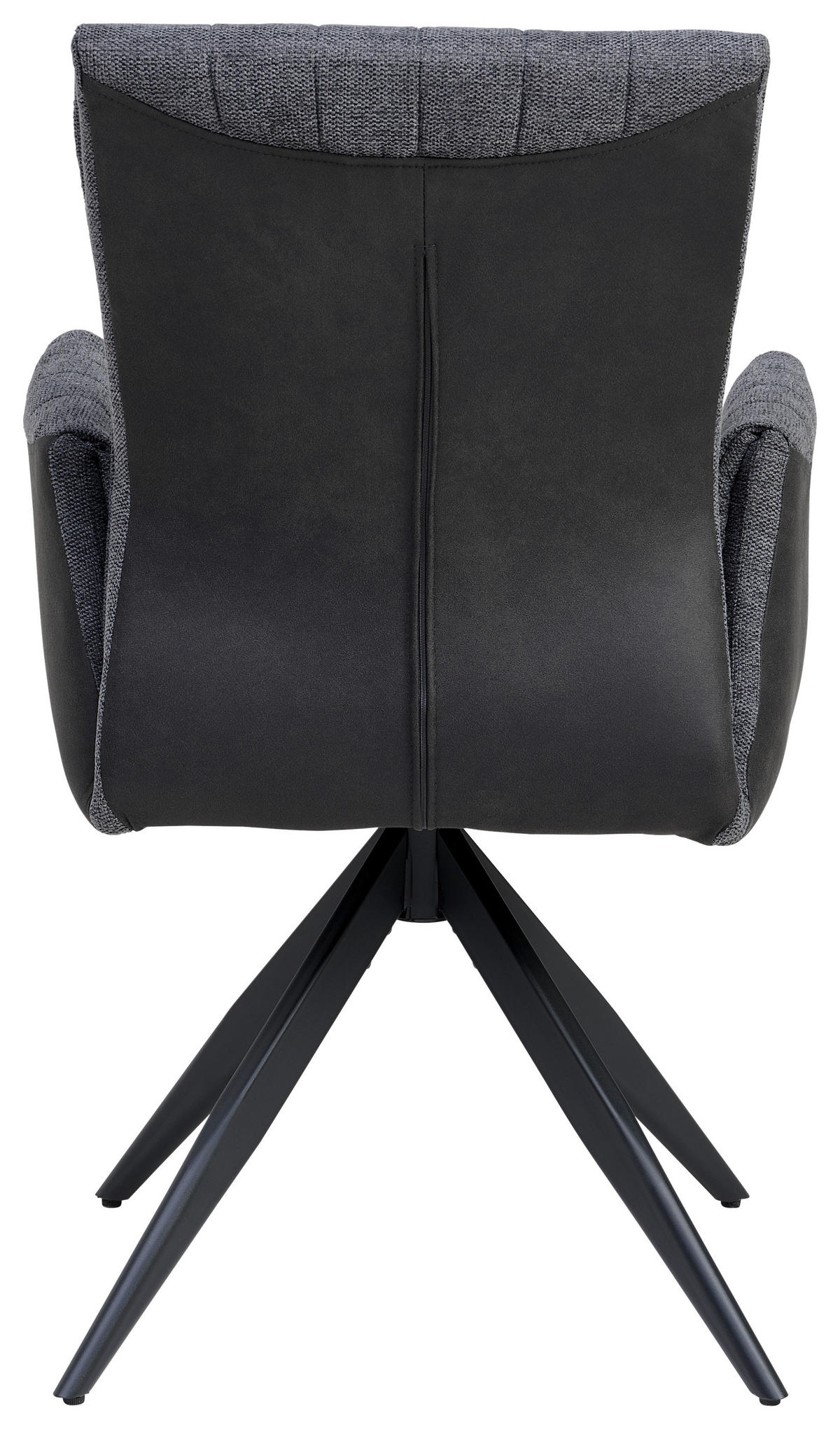 ARMLEHNSTUHL  in Eisen Webstoff  - Schwarz/Grau, LIFESTYLE, Textil/Metall (58/94/64cm) - MID.YOU
