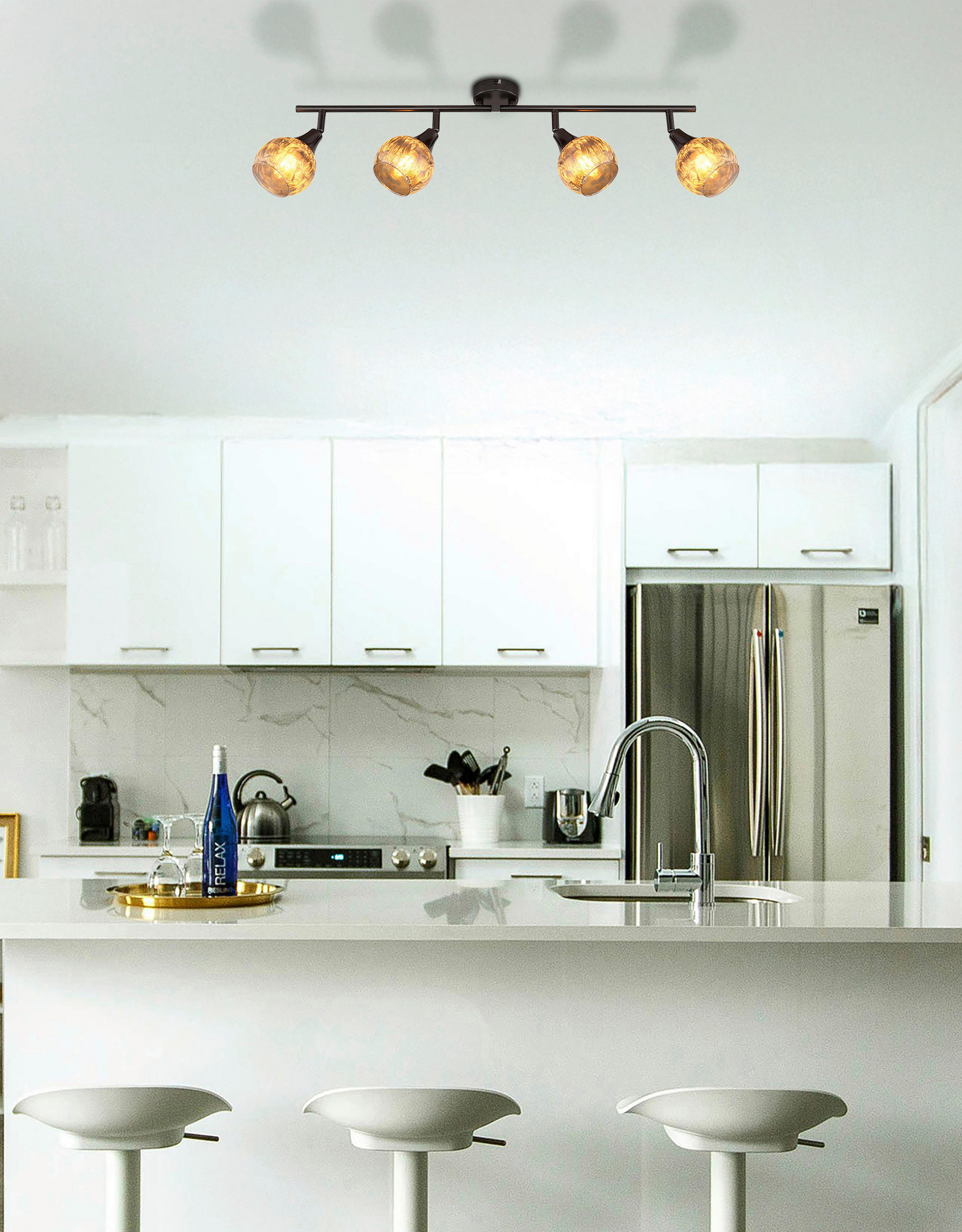 STRAHLER 70/98/19 cm   - Schwarzchrom/Grau, Basics, Glas/Metall (70/98/19cm) - Globo