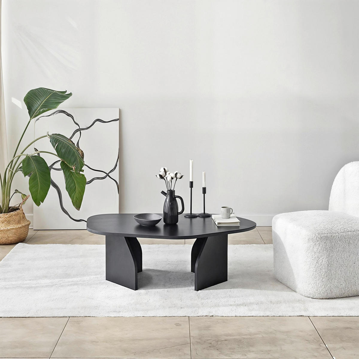 COUCHTISCH Schwarz  - Schwarz, MODERN, Holzwerkstoff (100/35/60cm) - MID.YOU