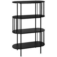 REGÁL, čierna, železo, 80/133,5/34 cm - čierna, Trend, kov/kompozitné drevo (80/133,5/34cm) - Xora