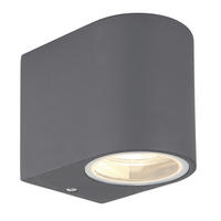 AUSSENLEUCHTE - Klar/Anthrazit, Design, Glas/Metall (6,8/9,2/8,1cm) - Globo