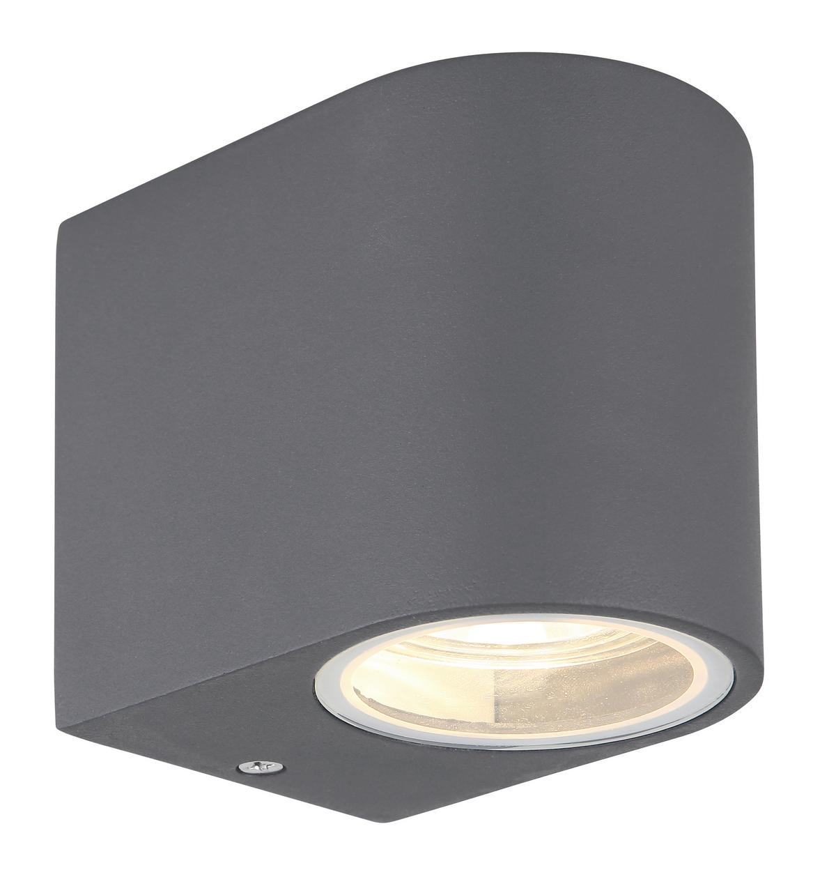 AUSSENLEUCHTE - Klar/Anthrazit, Design, Glas/Metall (6,8/9,2/8,1cm) - Globo