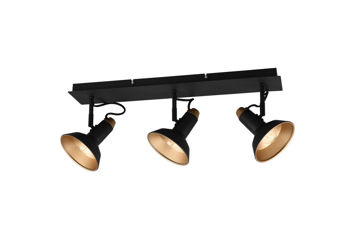STRAHLER Roxie 60/22,8/13,8 cm  - Goldfarben/Schwarz, KONVENTIONELL, Metall (60/22,8/13,8cm) - Trio Leuchten