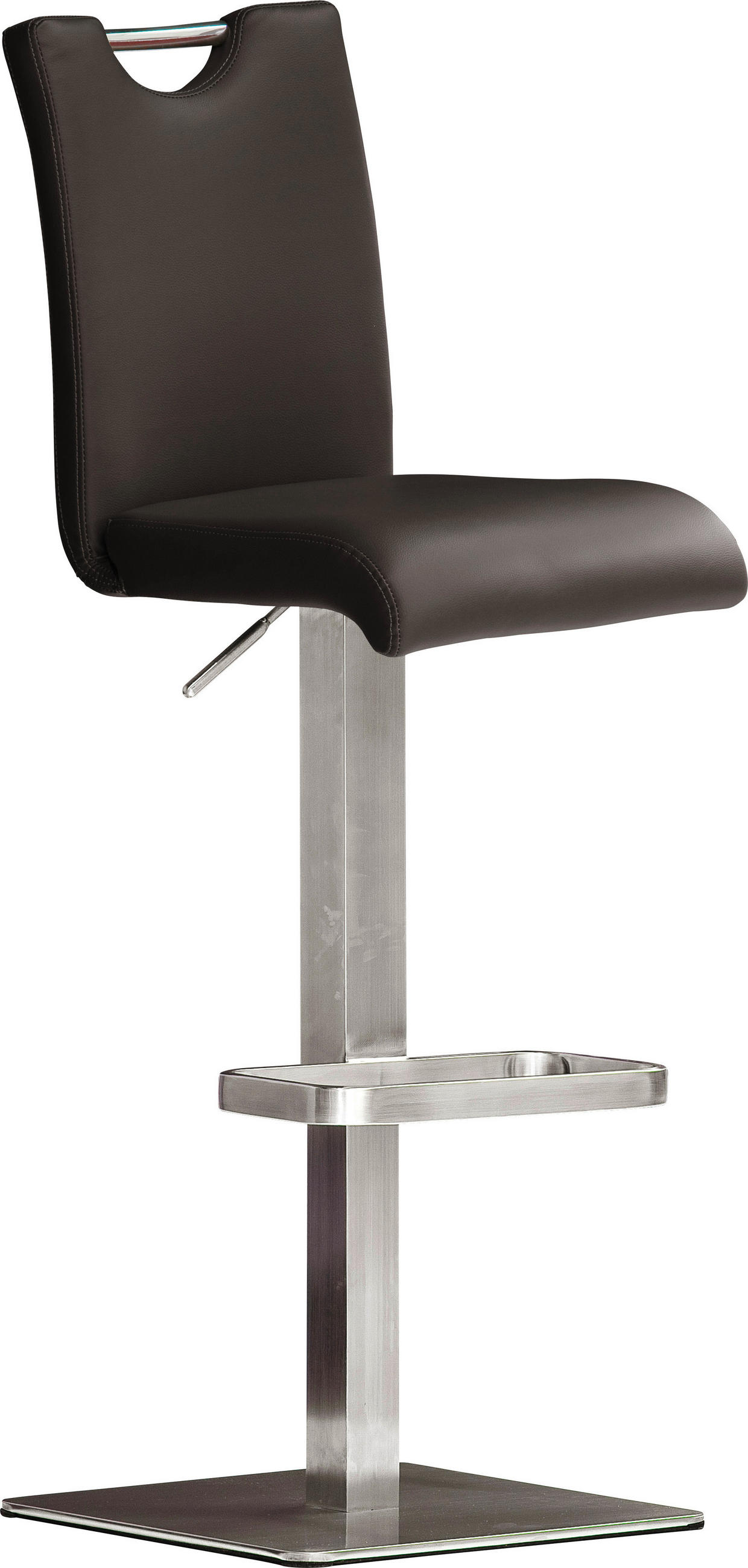BARPALL i brun, stålfärgad  - stålfärgad/brun, Design, metall/läder (40/90/50cm) - Livetastic