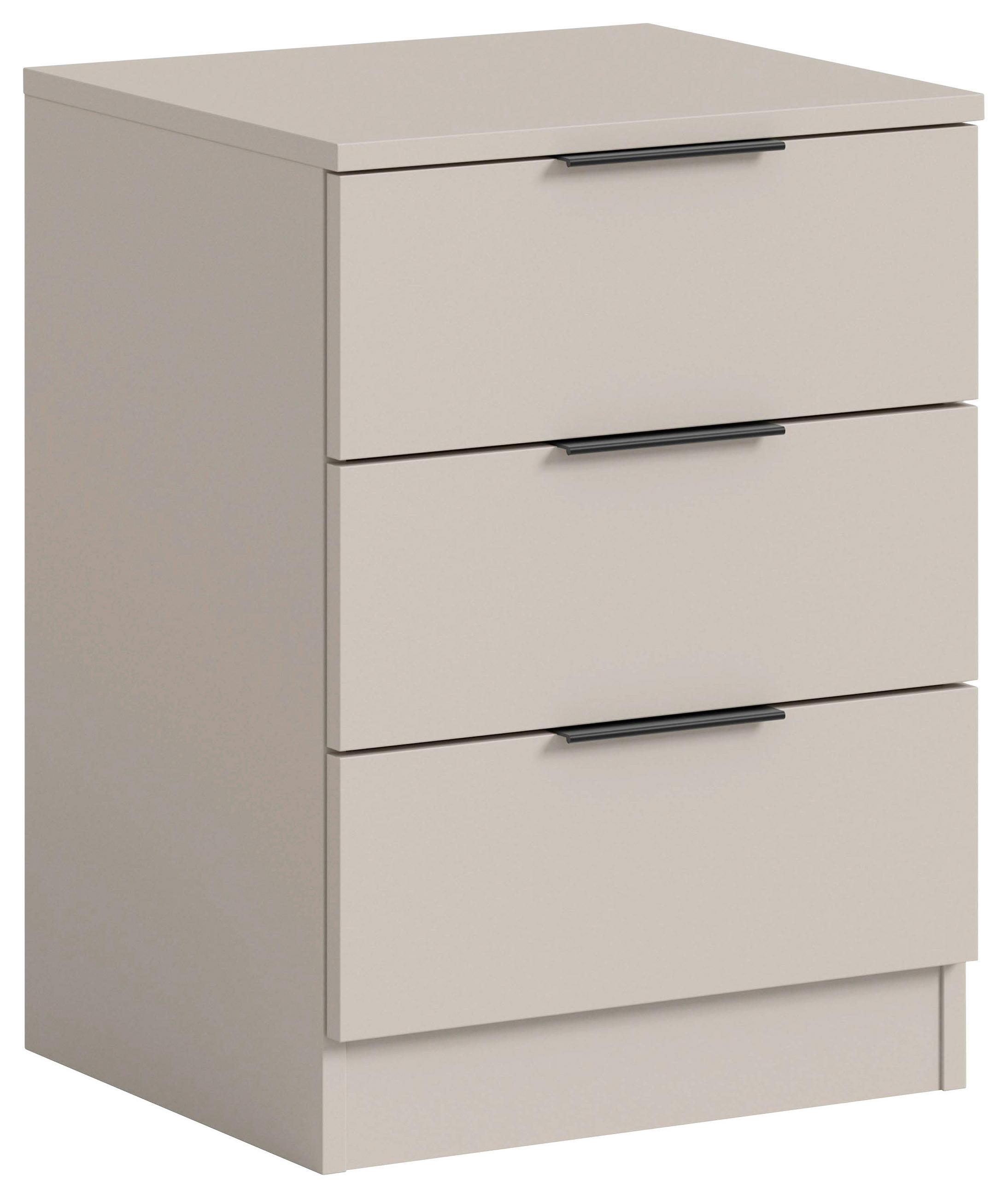 NACHTSCHRANK 45/60/40 cm  - Kaschmir/Schwarz, MODERN, Holzwerkstoff/Kunststoff (45/60/40cm) - Livetastic