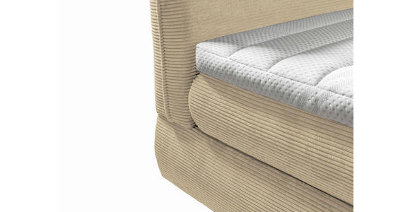 BOXSPRINGBETT 180/200 cm  in Beige  - Beige/Schwarz, Trend, Holz/Textil (180/200cm) - Esposa