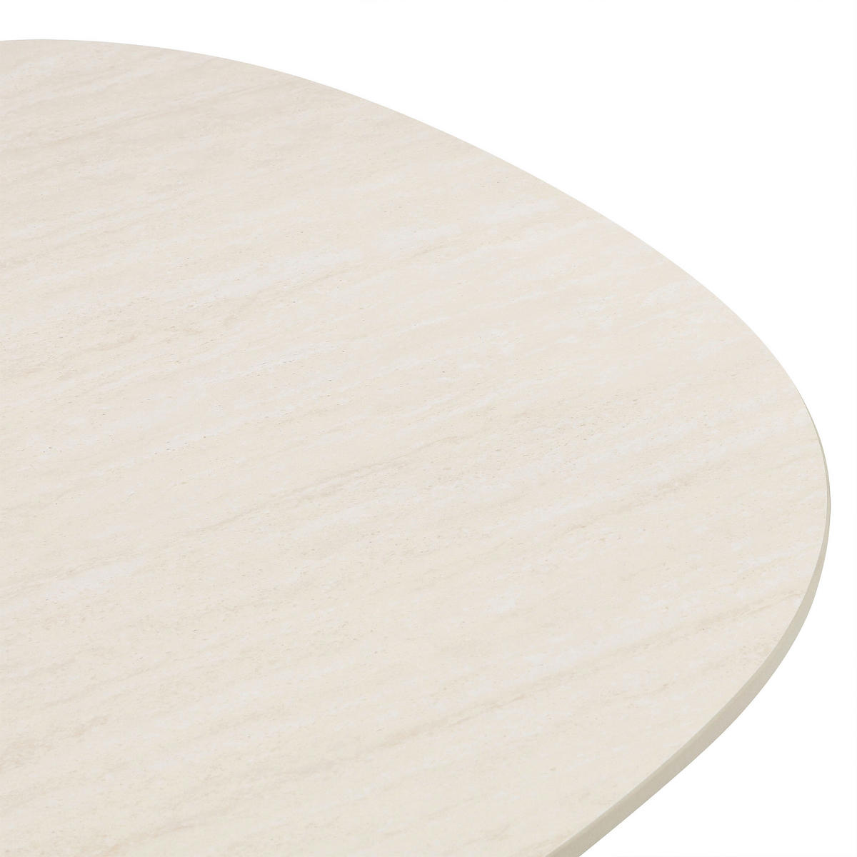 COUCHTISCH 84/74/42 cm oval Beige einfacher Aufbau  - Beige, Design, Stein/Metall (84/74/42cm) - Stylife