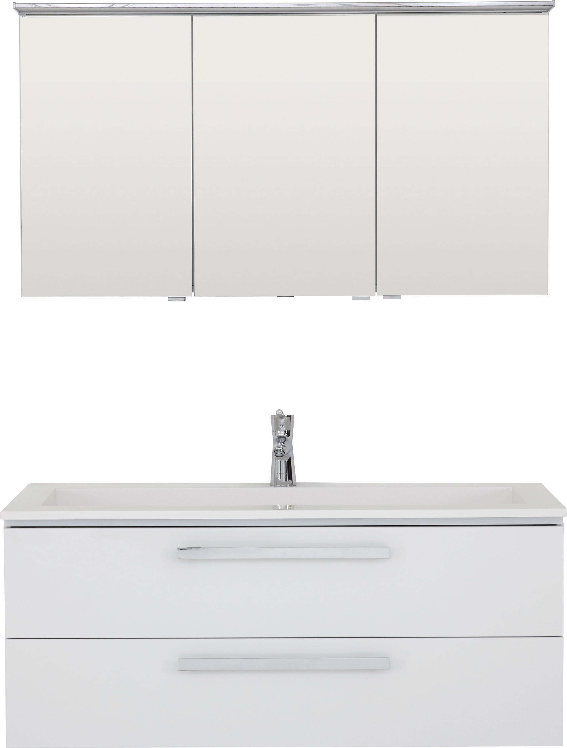 BADRUM 120 cm  - vit, Design, trämaterial/glas (120cm) - Novel