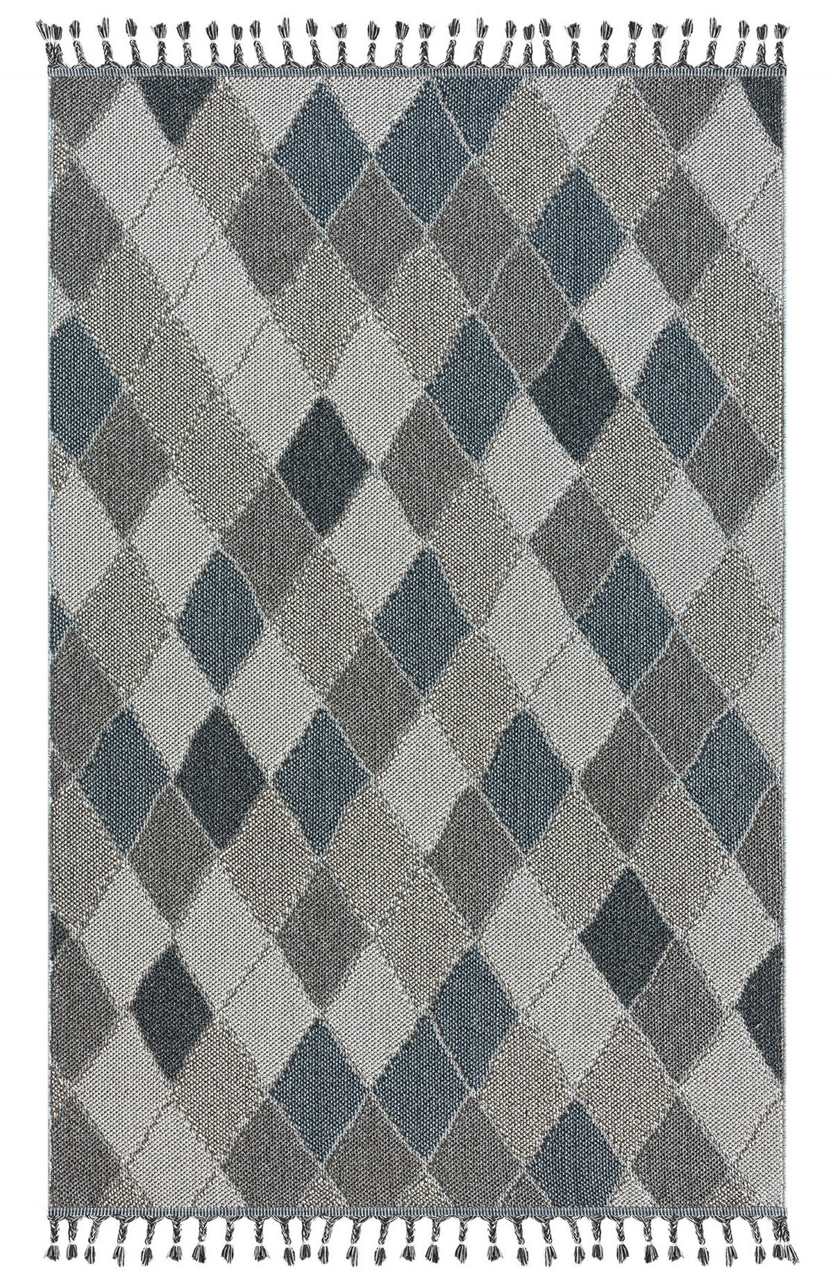 WEBTEPPICH 133/190 cm Blau, Grau  - Blau/Grau, Design, Textil (133/190cm) - Novel