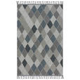 WEBTEPPICH 80/150 cm Blau, Grau  - Blau/Grau, Design, Textil (80/150cm) - Novel