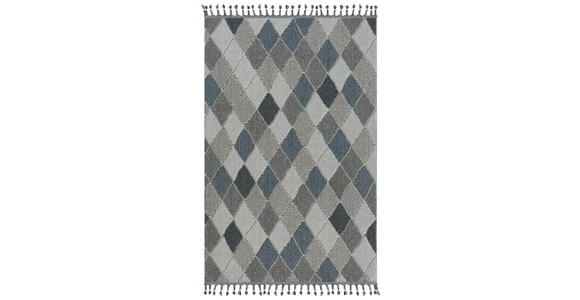 WEBTEPPICH 80/150 cm Blau, Grau - Blau/Grau, Design, Textil (80/150cm) - Novel