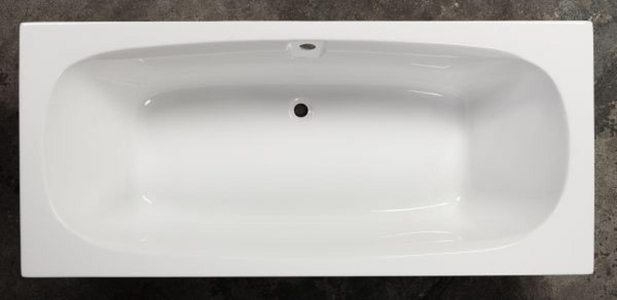 BADEWANNE Wandmontage  180/80/41 cm  - Weiß, KONVENTIONELL, Kunststoff (180/80/41cm)