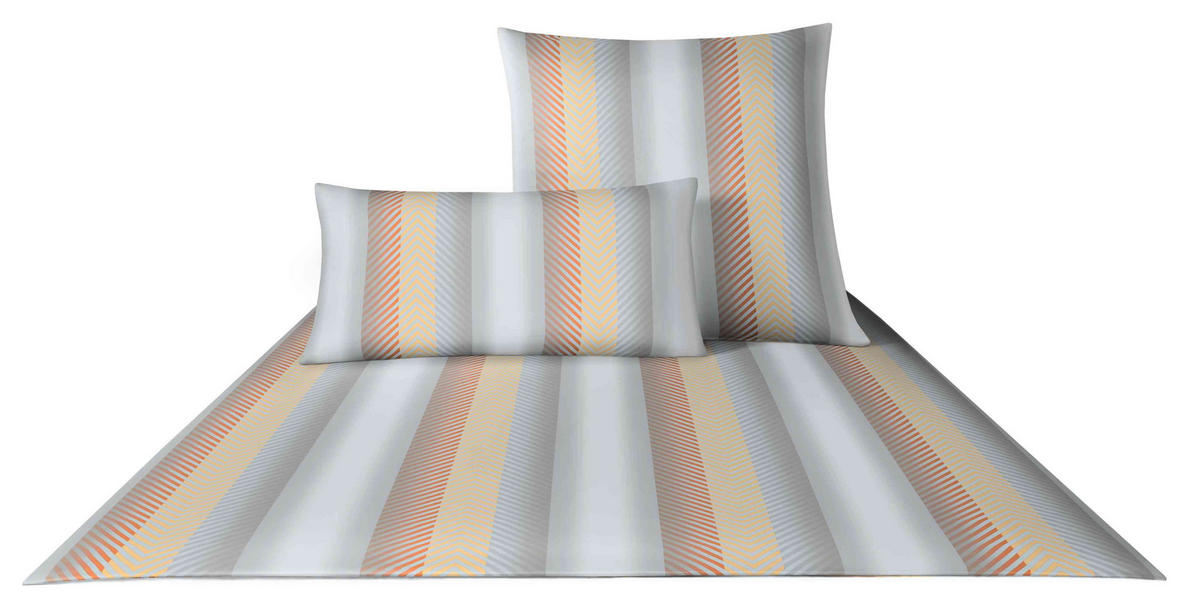 BETTWÄSCHE Traces Makosatin 200/200 cm  - Orange, Basics, Textil (200/200cm) - Joop!