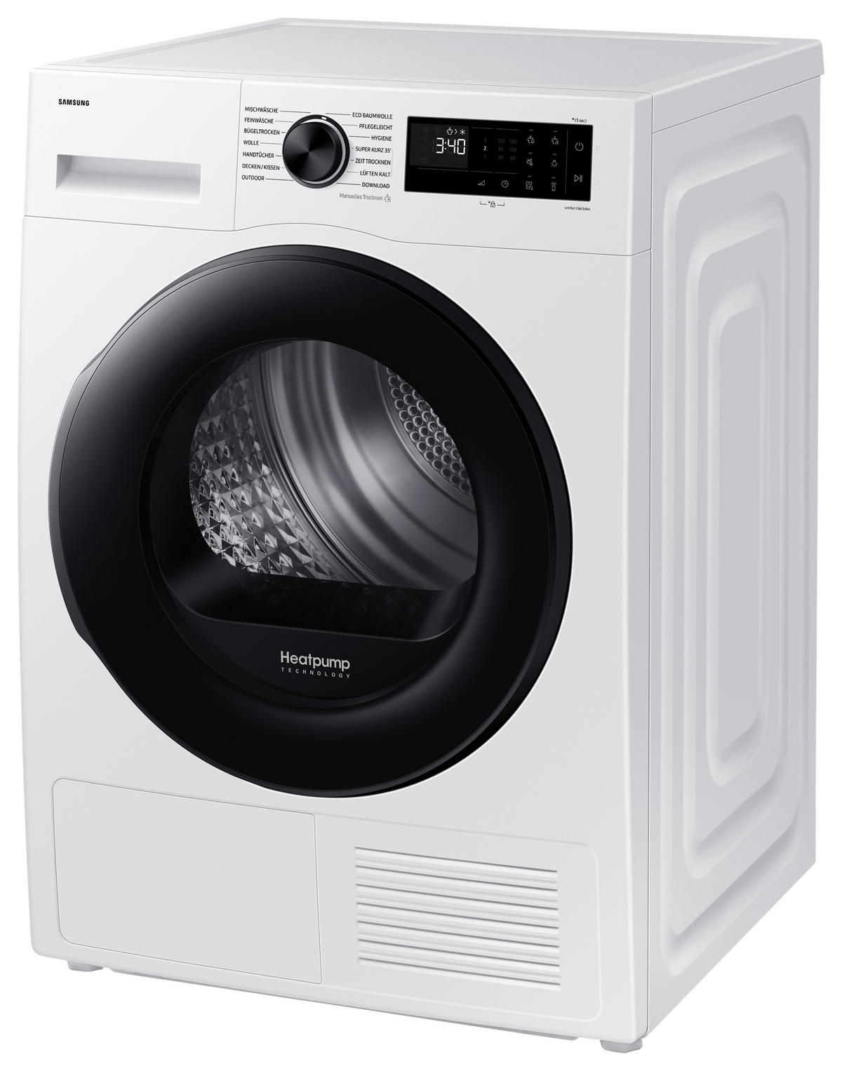 WÄRMEPUMPENTROCKNER DV90DG52A0AEEG  - Weiß, Basics, Glas/Kunststoff (60/85/65cm) - Samsung