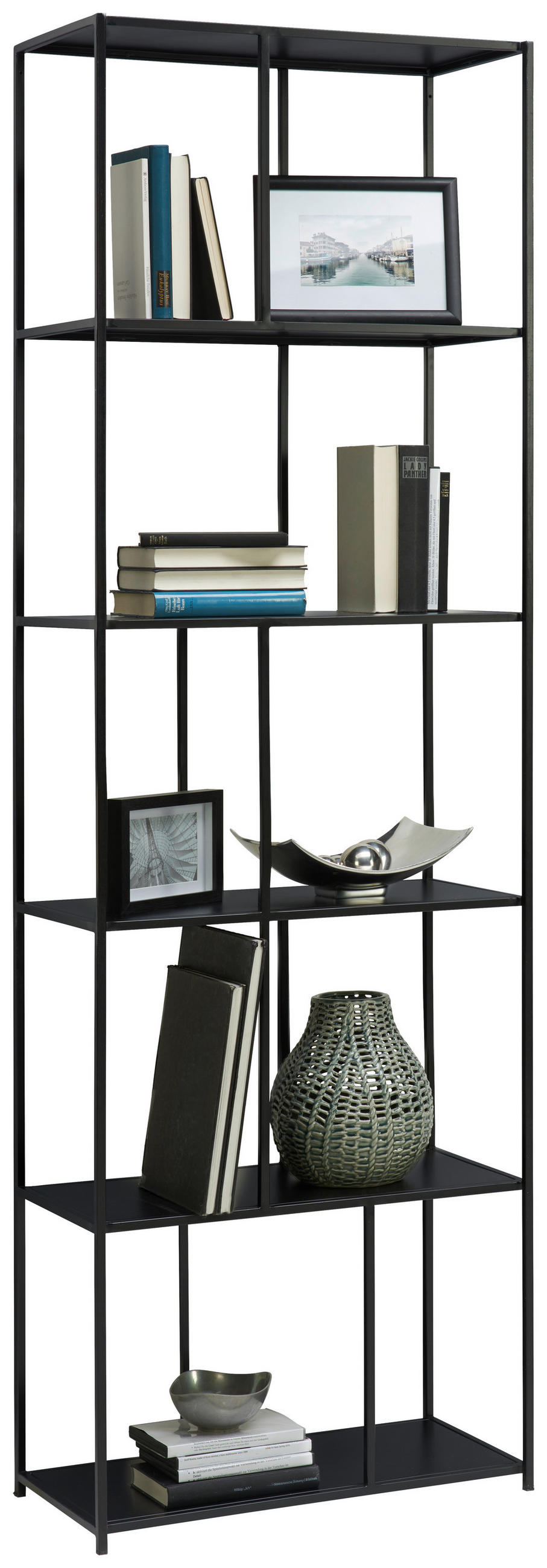 REGAL  60/190/30 cm Schwarz  - Schwarz, Design, Metall (60/190/30cm) - Carryhome