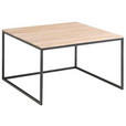 COUCHTISCH in Holz, Metall 70/70/42 cm  - Eichefarben/Schwarz, Design, Holz/Metall (70/70/42cm) - Johann Jakob