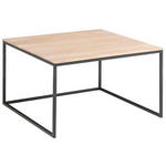 COUCHTISCH in Holz, Metall 70/70/42 cm  - Eichefarben/Schwarz, Design, Holz/Metall (70/70/42cm) - Johann Jakob