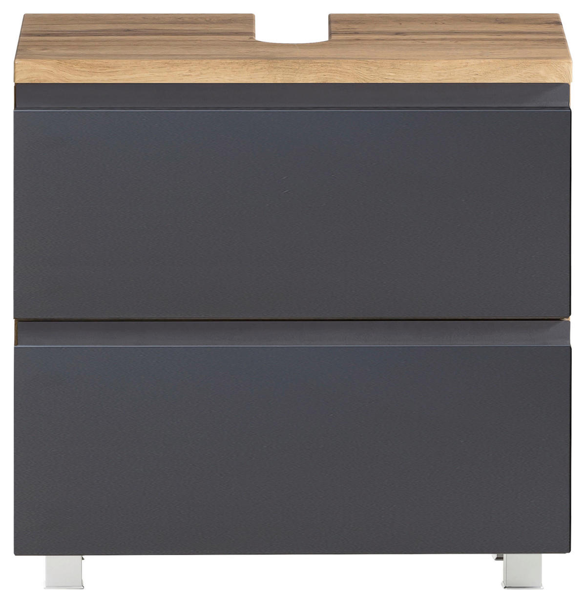WASCHBECKENUNTERSCHRANK 60/56/35 cm  - Eiche Wotan/Grau, Modern, Holzwerkstoff (60/56/35cm) - Held