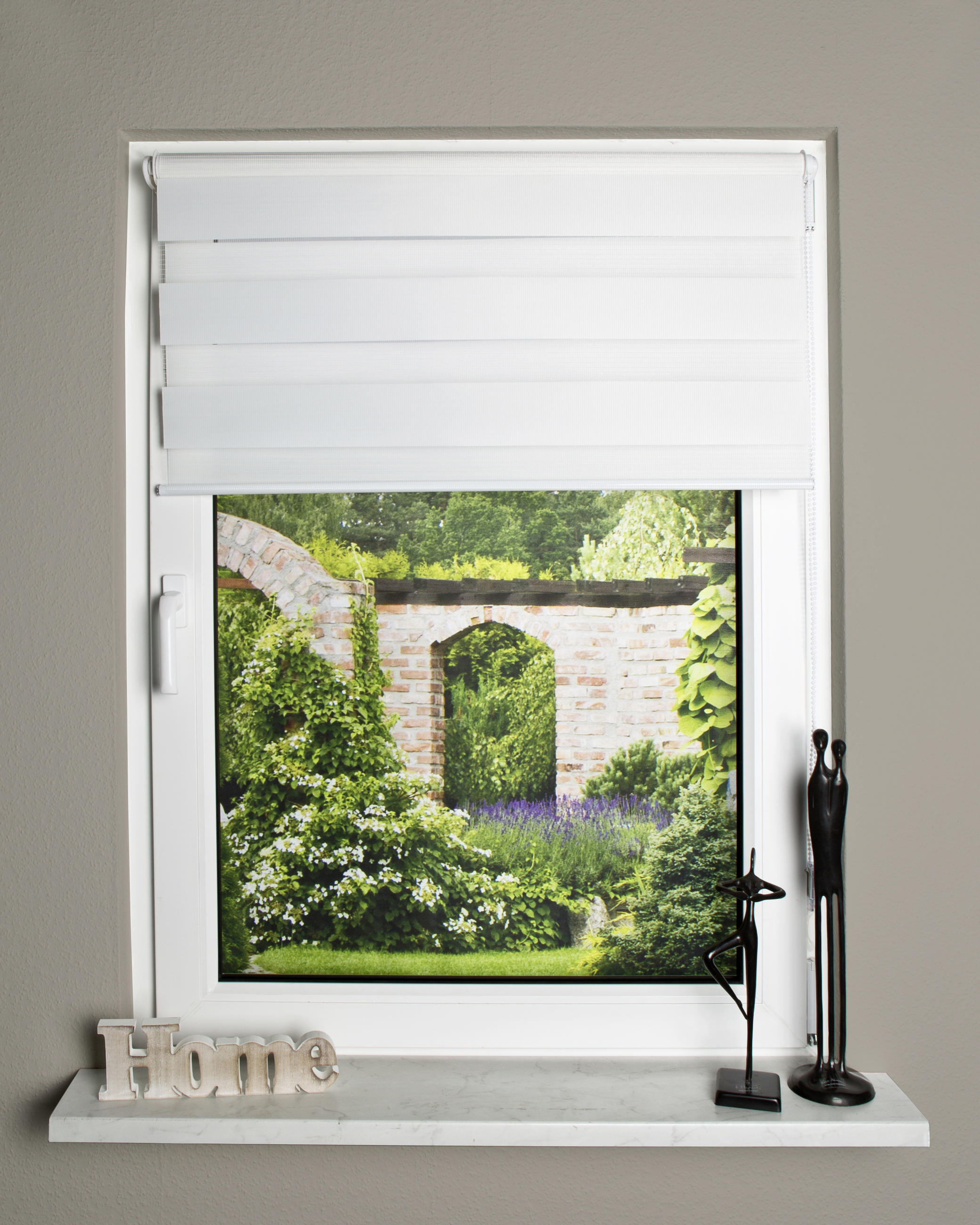 DOPPELROLLO 60/150 cm  - Weiß, Design, Textil (60/150cm)