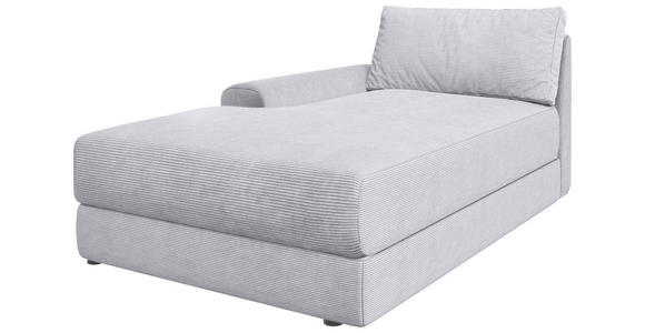 BIGSOFA Cord Hellgrau  - Hellgrau/Schwarz, MODERN, Kunststoff/Textil (117/93/190cm) - Carryhome
