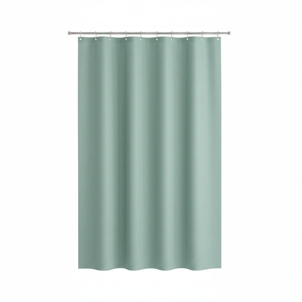 DUSCHVORHANG BIO 180/200 cm  - Grün, Basics, Kunststoff (180/200cm) - Spirella