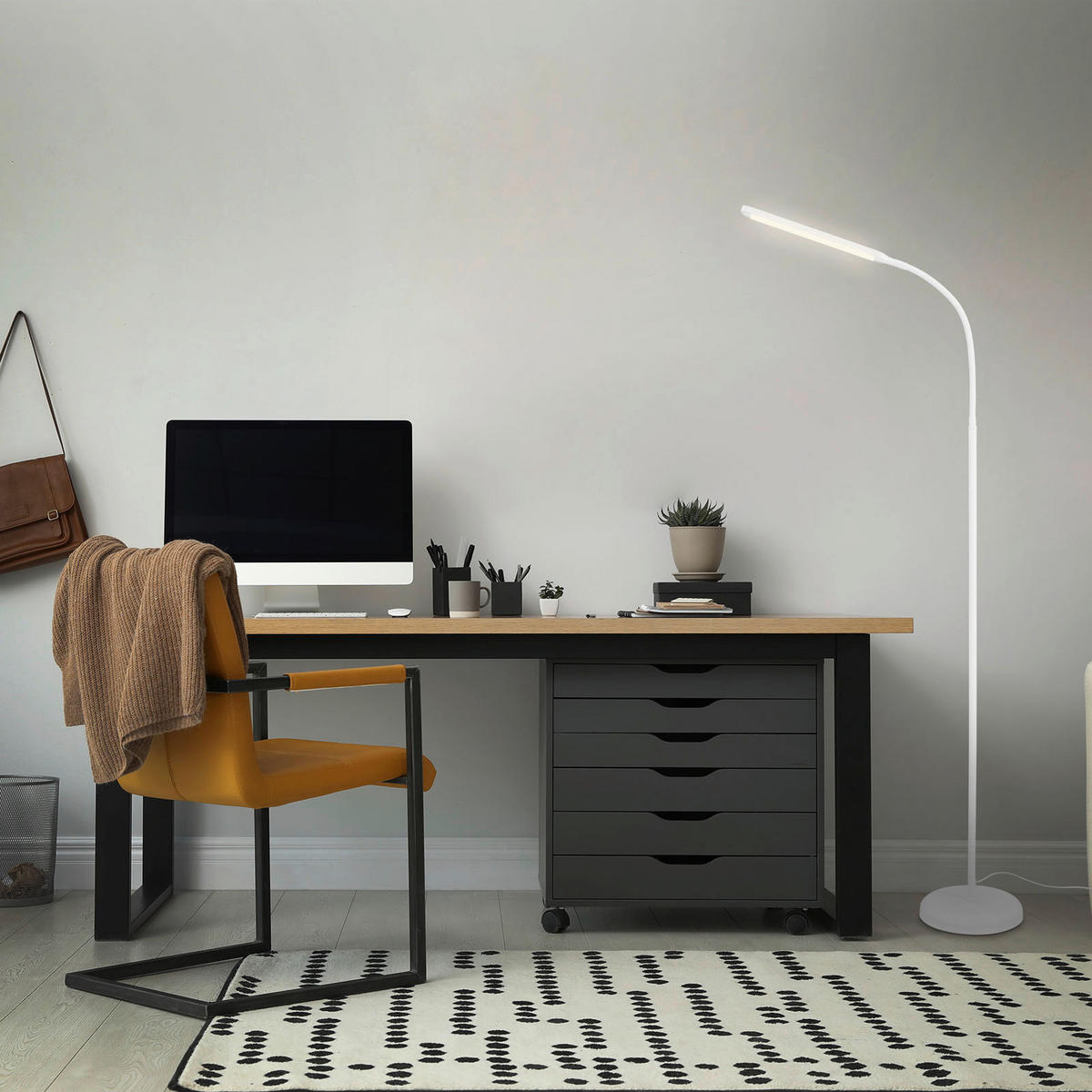 LED SVJETILJKA PODNA Pivaz  - bijela, Trend, plastika (126,5/21/66cm)