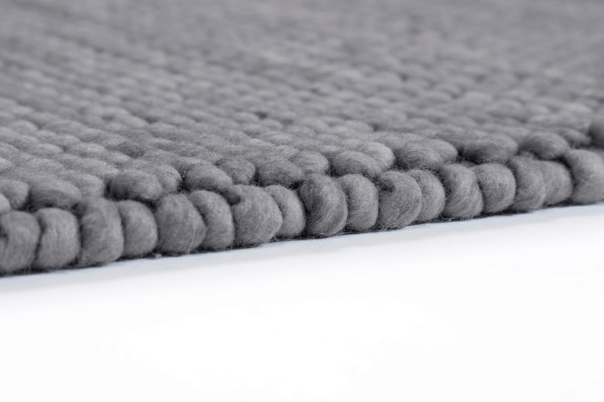 HANDWEBTEPPICH 170/240 cm Poppy Anthrazit  - Anthrazit, Basics, Textil (170/240cm) - Schöner Wohnen