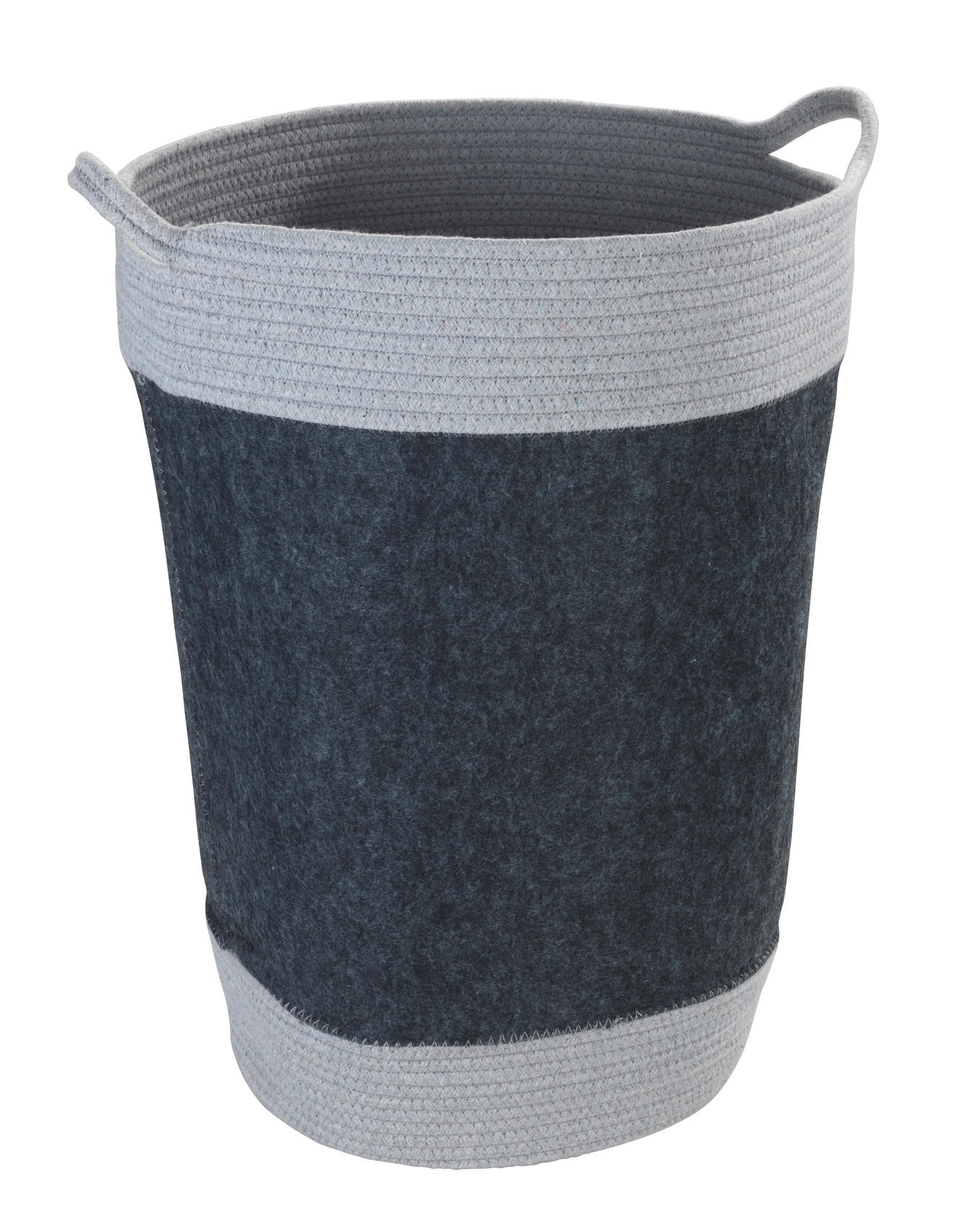 WÄSCHEKORB - Dunkelgrau, Basics, Naturmaterialien/Textil (38/55/38cm) - Wenko