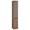 HOCHSCHRANK 30/184/33 cm  - Eiche dunkel/Schwarz, KONVENTIONELL, Glas/Holzwerkstoff (30/184/33cm) - Dieter Knoll