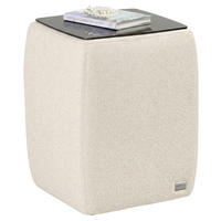 NACHTSCHRANK 38/50/38 cm  - Schwarz/Weiß, Basics, Glas/Textil (38/50/38cm) - RUF Betten